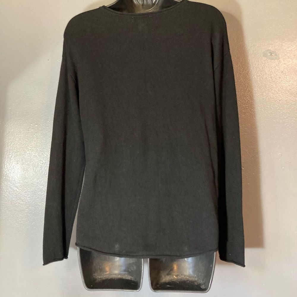 Rachel Zoe Black lightweight LOVE basketball sweater - Picture 3 of 3